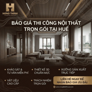 Báo giá thi công nội thất trọn gói tại Huế 2026